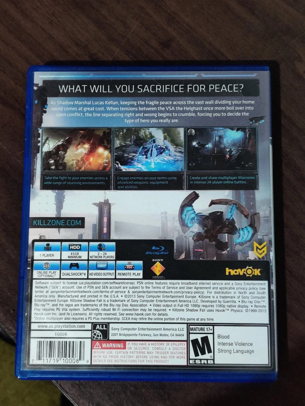 Killzone Shadow Fall (Sony PlayStation 4 PS4, 2013)